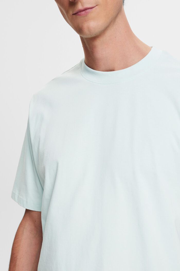 Camiseta de algodón con cuello redondo, LIGHT AQUA GREEN, detail image number 0