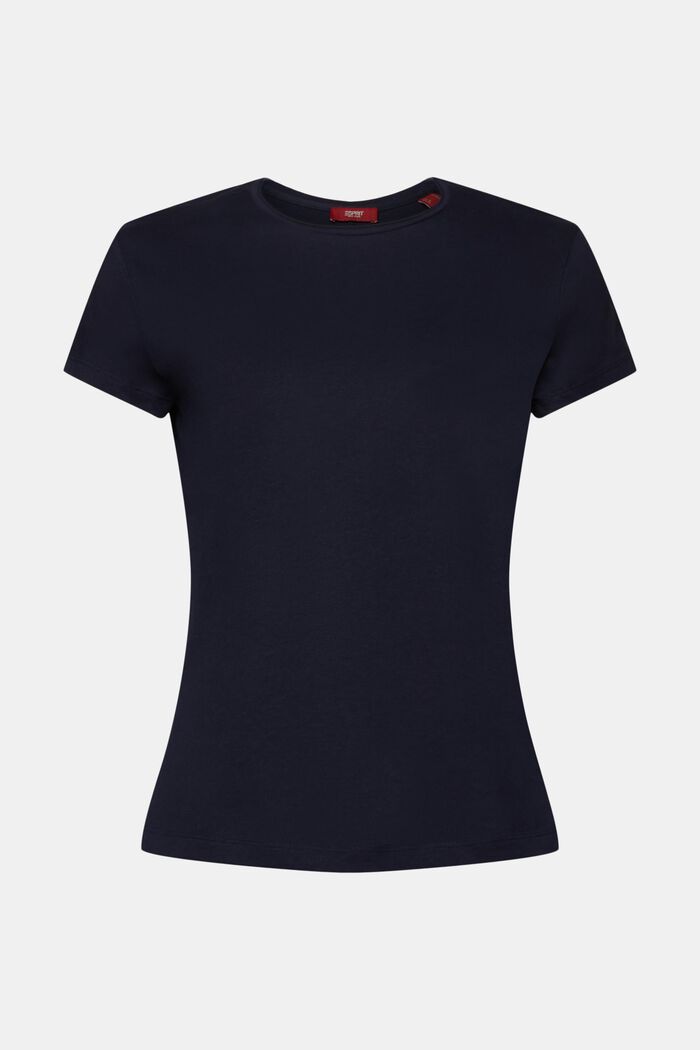 Camiseta con cuello redondo, 100% algodón, NAVY, detail image number 6