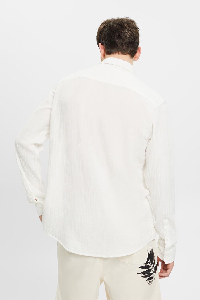 Camisa de muselina en algodón sostenible, OFF WHITE, detail image number 3