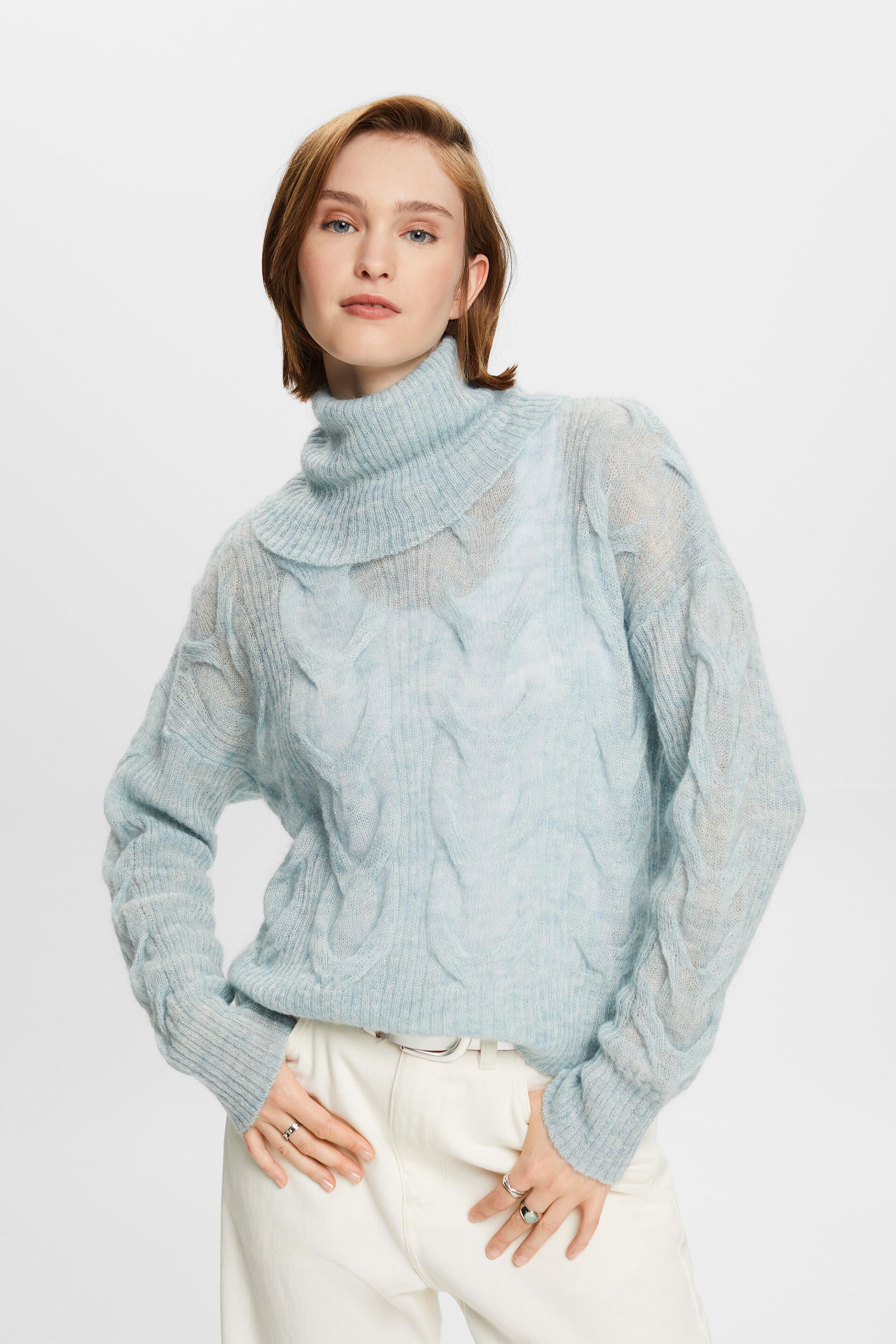 EDC by Esprit Jersey suéter trenzado gris Mujer talla M