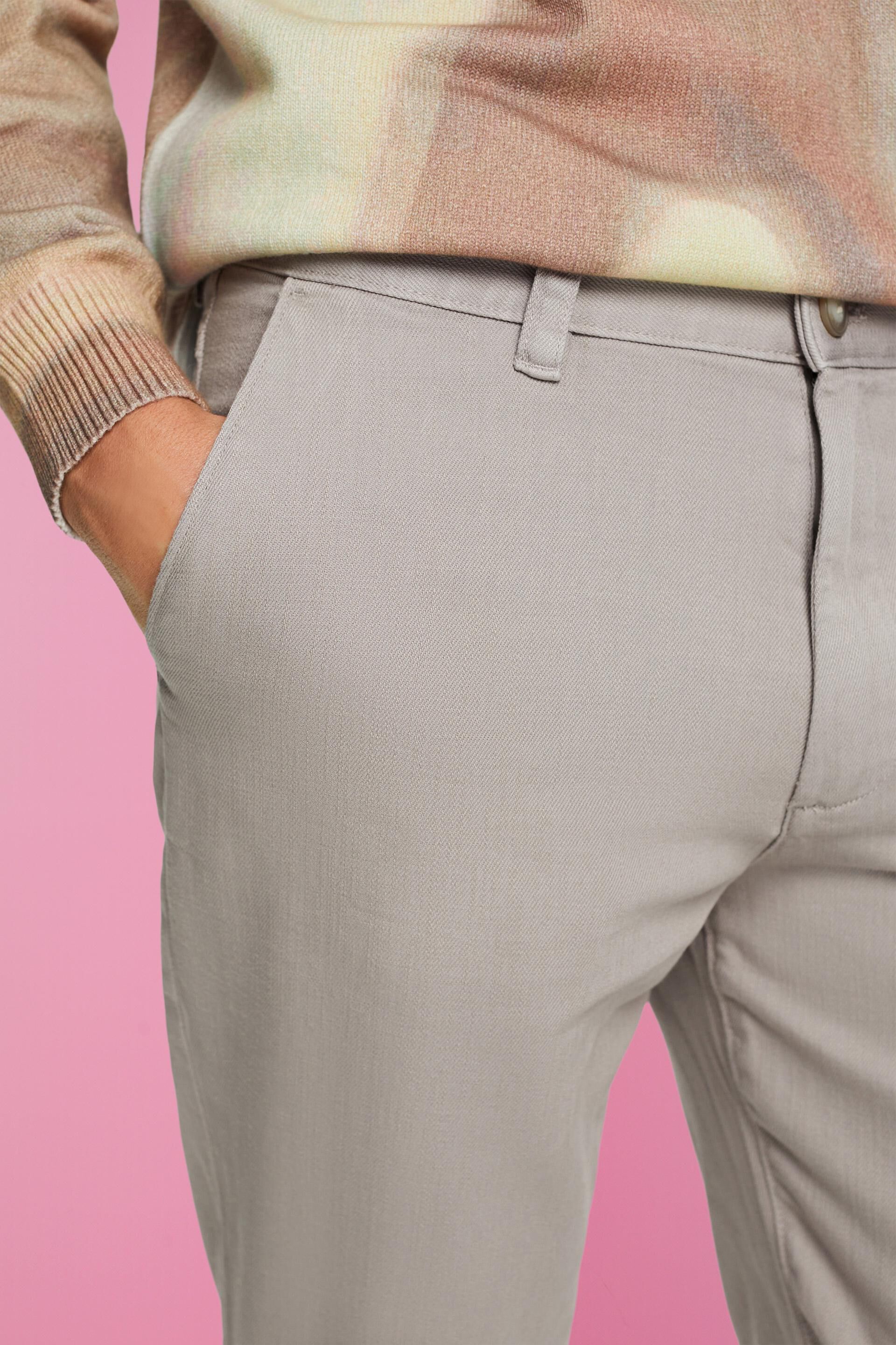 ESPRIT - Pantalones holgados de corte tapered de algodón en nuestra tienda  online